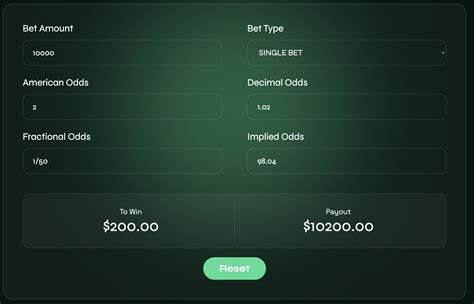 staking odds calculator 07|Odds Calculator / Converter .